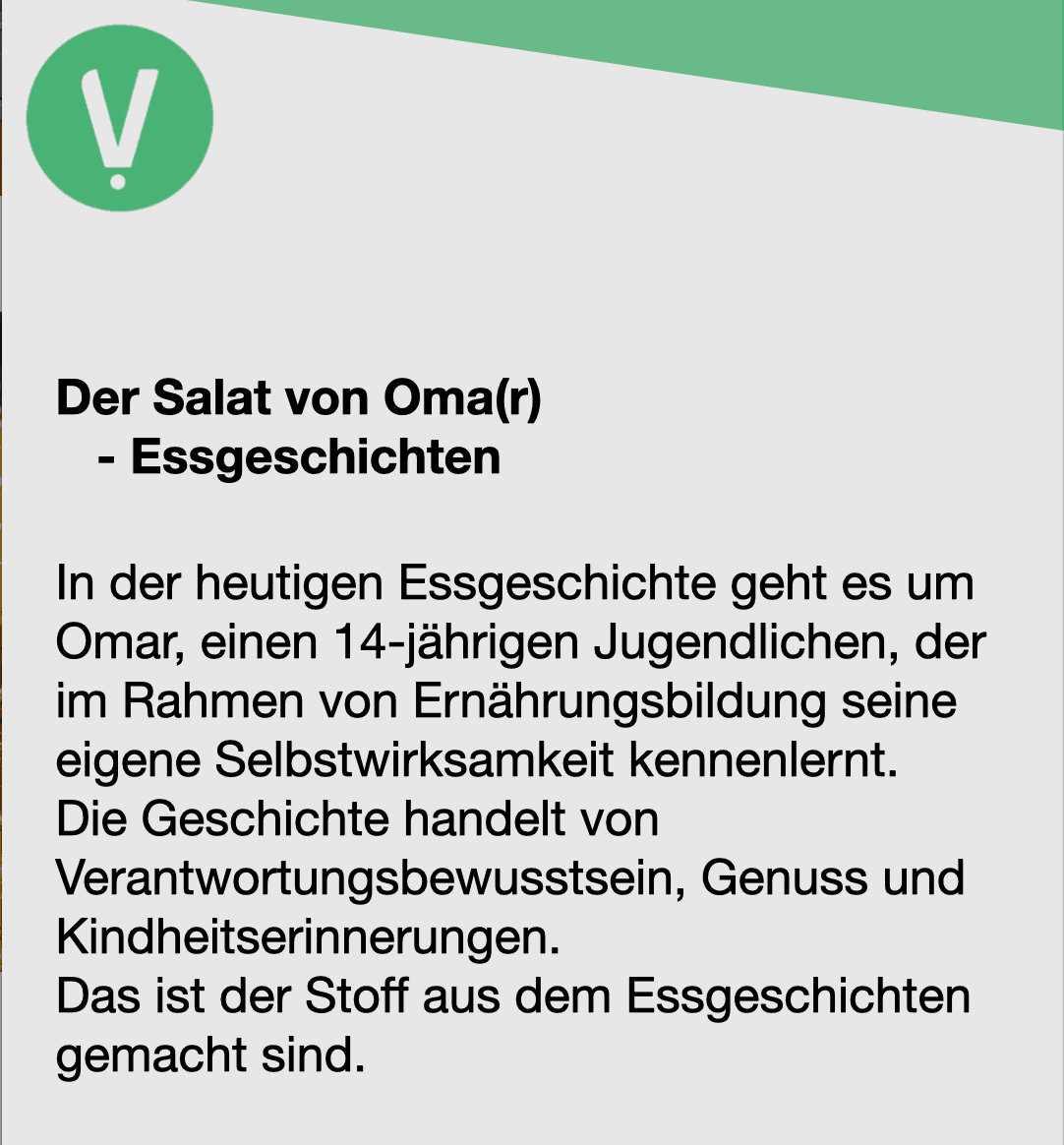 Titelbild für Der Salat von Oma(r)