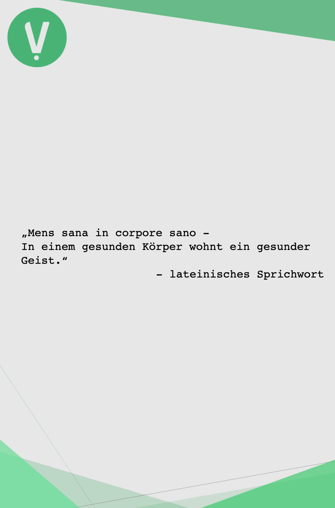 Titelbild für Gesunder Geist im gesunden Körper?