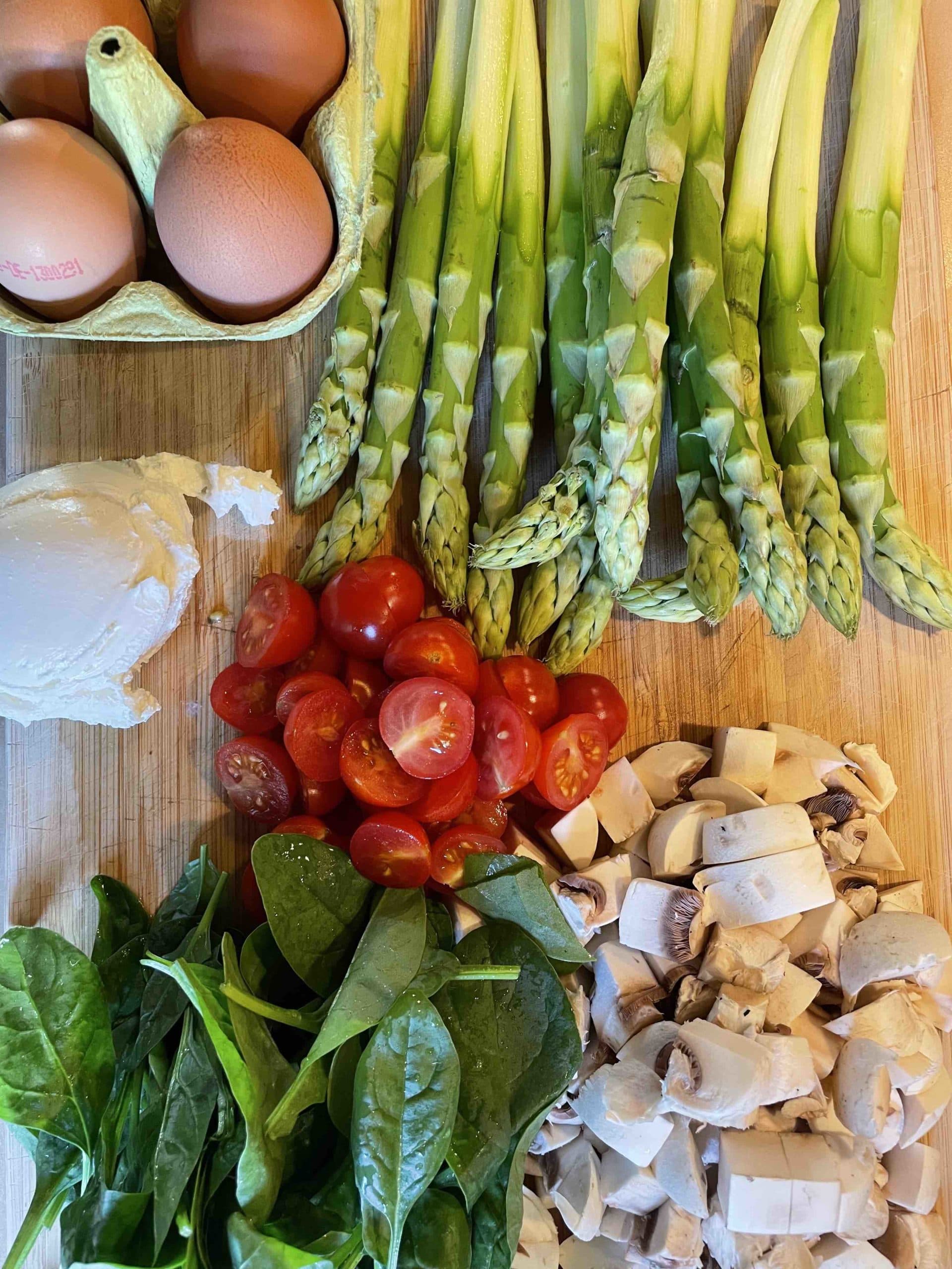 Titelbild für Spargel-Fritatta mit Allerlei