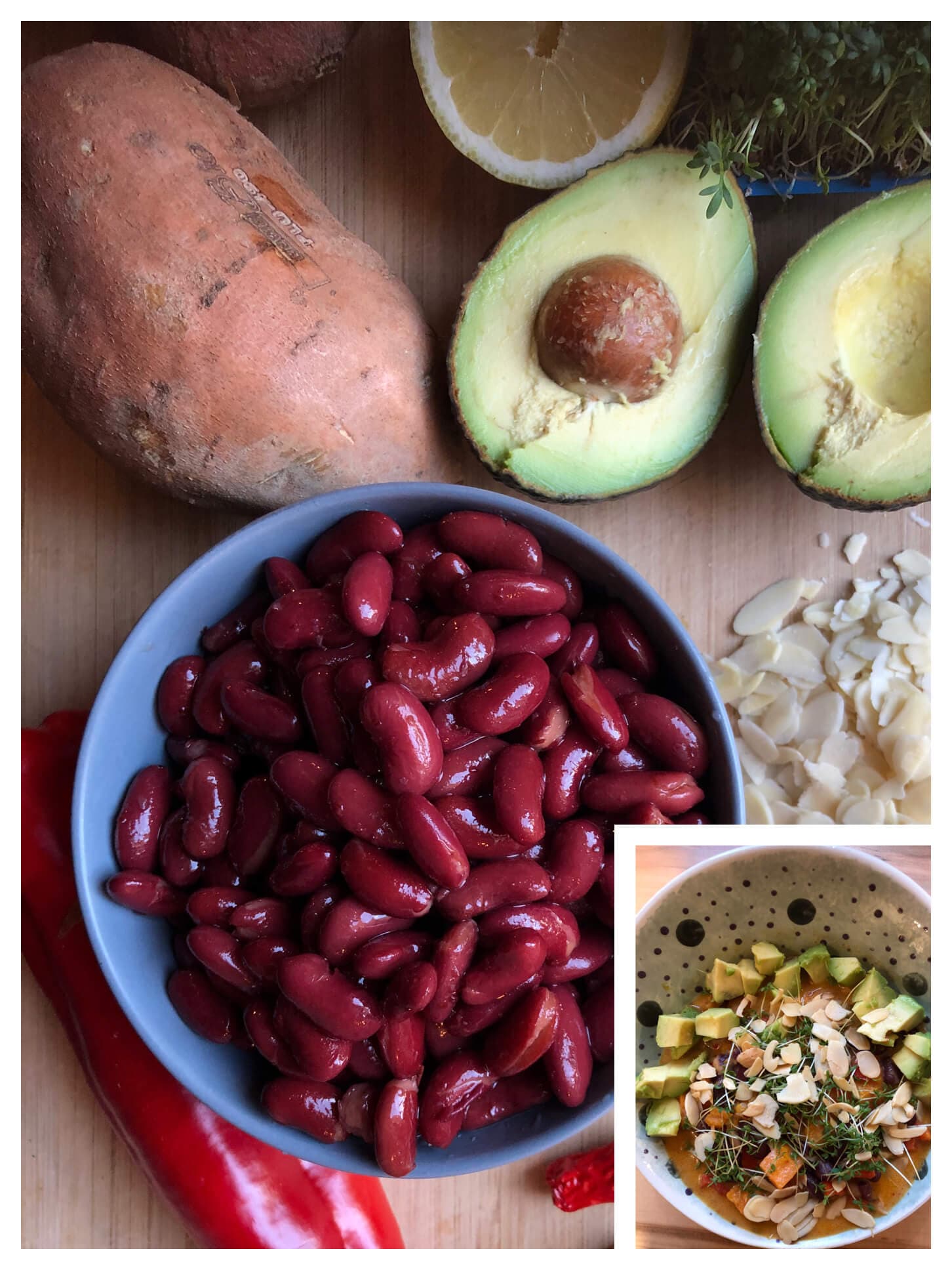 Titelbild für Süßkartoffel-Chili mit Topping