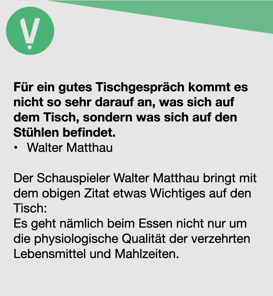 Titelbild für Tischgespräche - Essen ist mehr